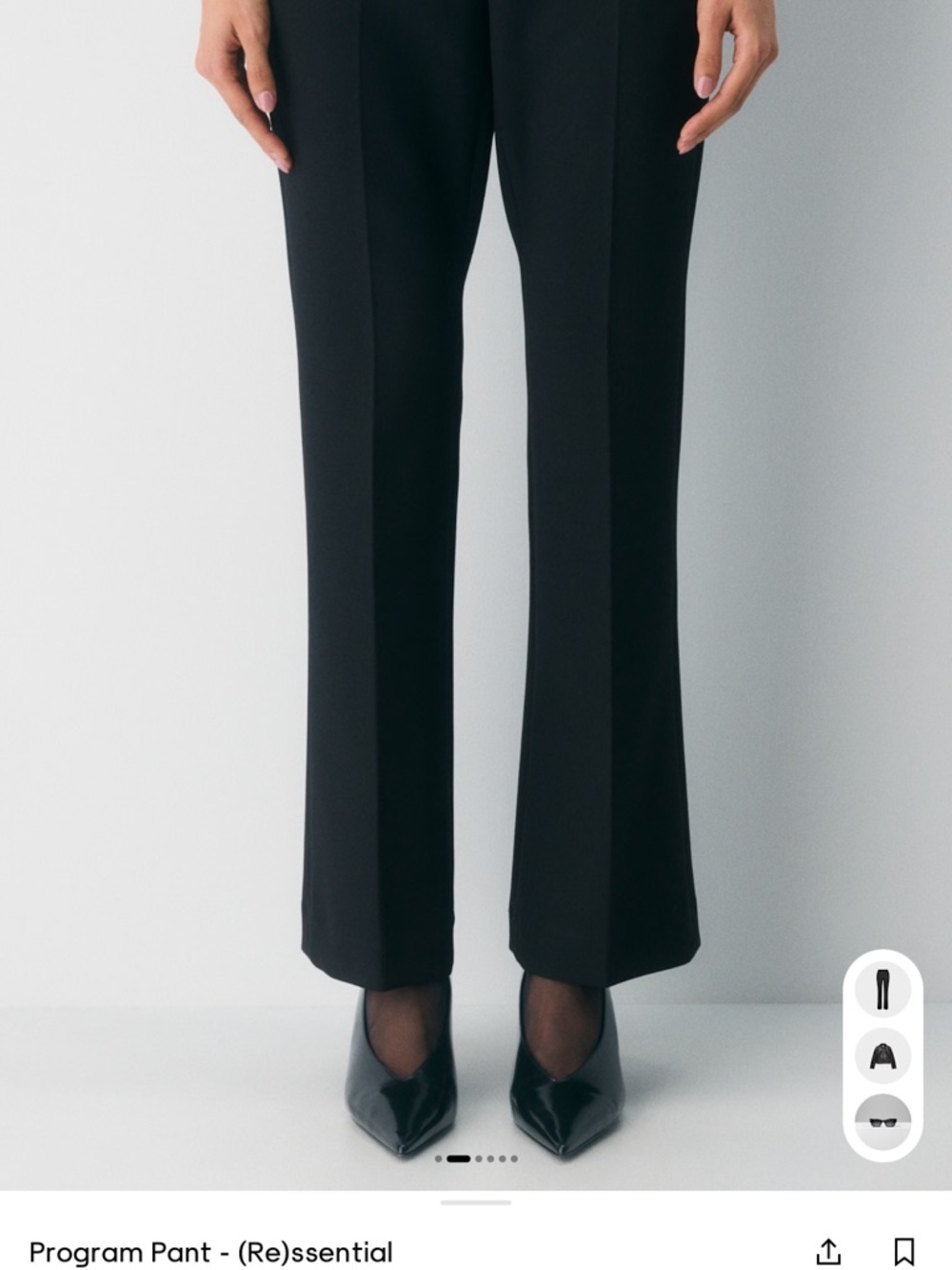 Babaton Black Boot-Cut Dress Pants